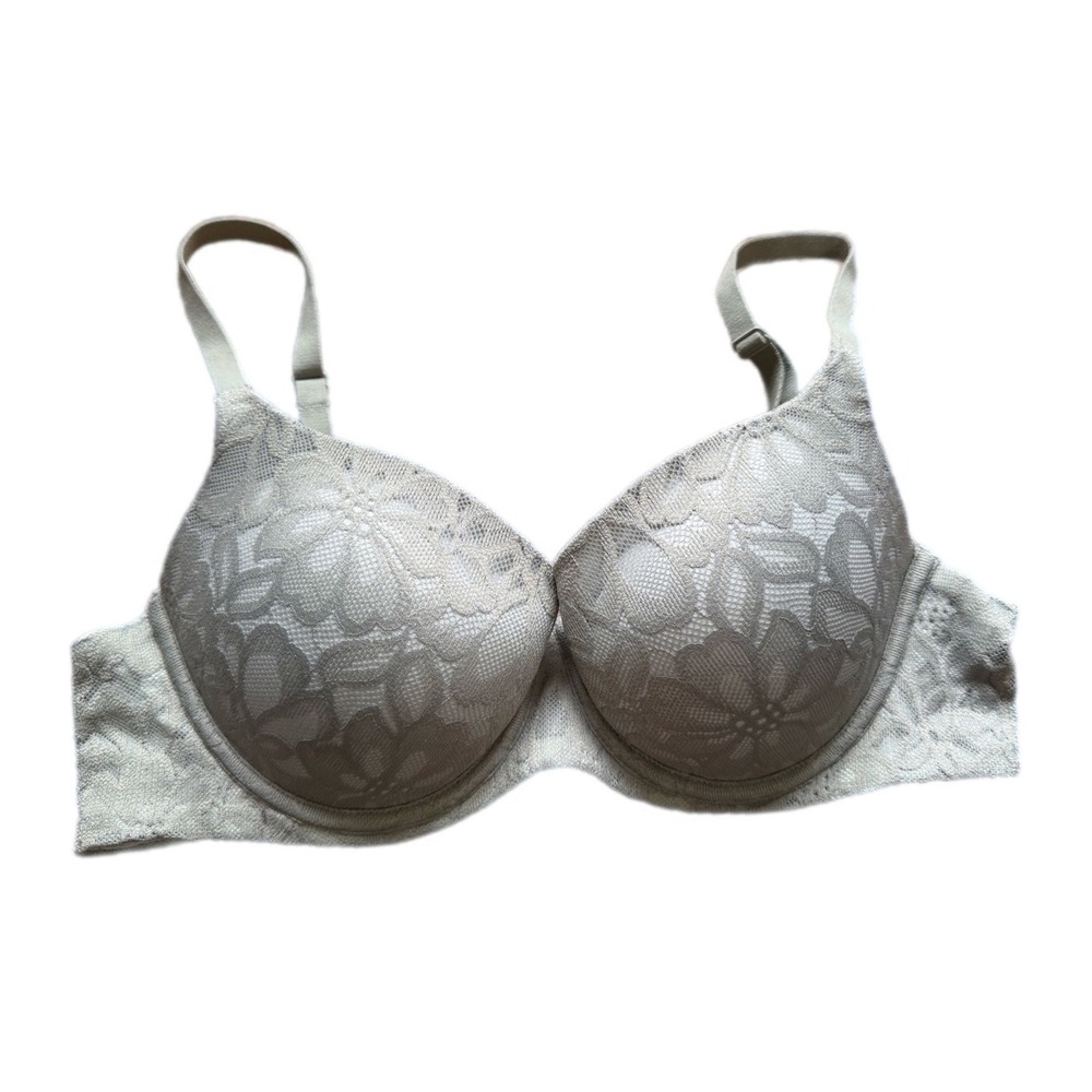 No Boundaries‎ Floral Lace Bra Womens 38B Green Excellent Padded Underwire